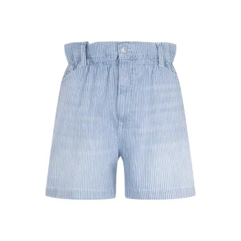 Tommy Hilfiger Denim Shorts Women's Light Blue Stripes