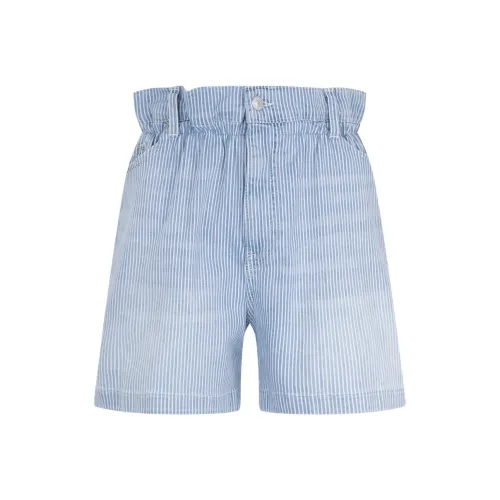 Tommy Hilfiger Denim Shorts Women's Light Blue Stripes