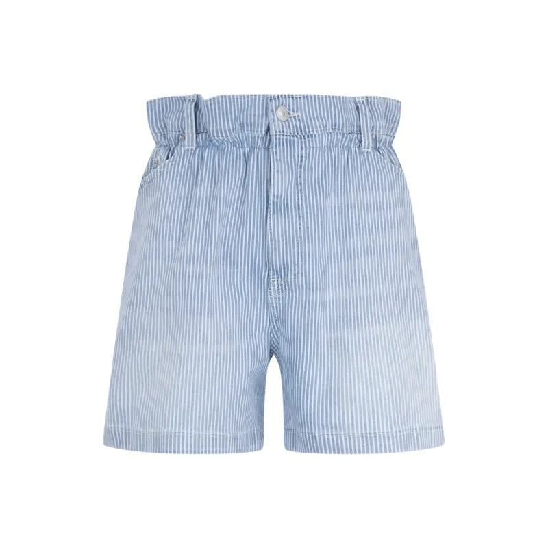 Tommy Hilfiger Denim Shorts Women's Light Blue Stripes-0