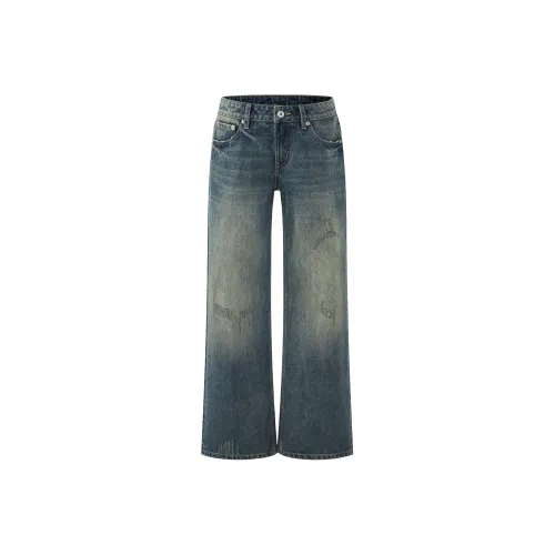 EVISTUB Jeans Women's Dark Denim Blue