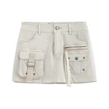 Ed Hardy Cargo Short Skirts Women's Light Smoke Gray