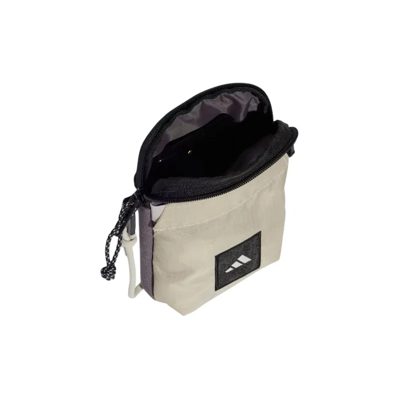 Adidas Recycled Polyester Shoulder Bag Trumpets Unisex Gray & Beige-2
