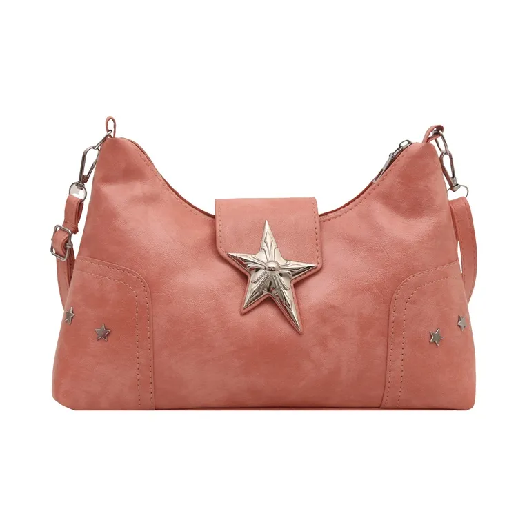 TOUTSEUL YOLO PU Shoulder Bag Women's Ecru/Black/Pink/Red/Light Brown-12