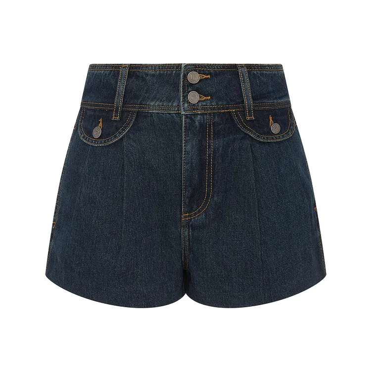 D'zzit Denim Shorts Women's Dark Blue-0