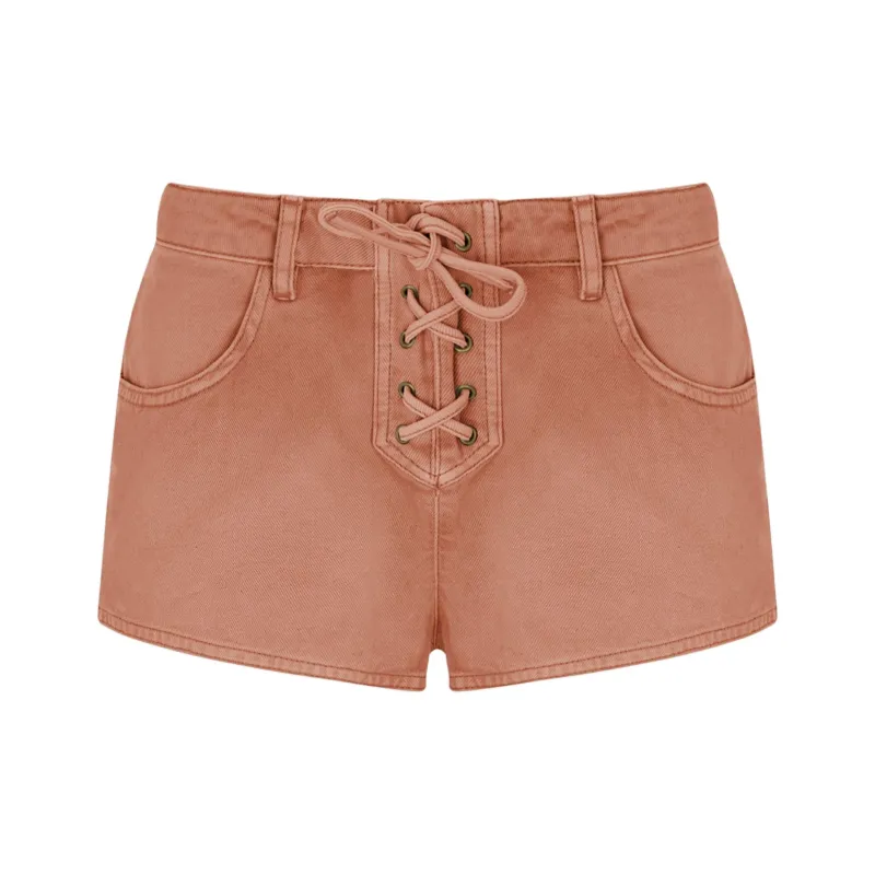 ISABEL MARANT Denim Shorts Women's Red-0
