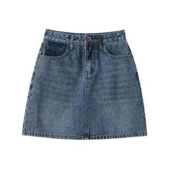 FAWENXIANGZI Denim Short Skirts Women's