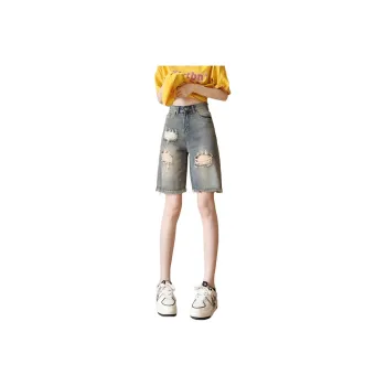 HELEH Denim Shorts Women's Vintage Blue