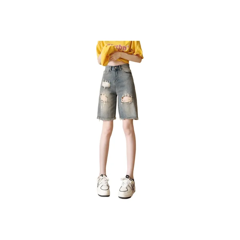 HELEH Denim Shorts Women's Vintage Blue-0