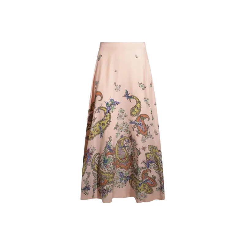 ETRO Paisley Printed A Line Midi Skirt-0