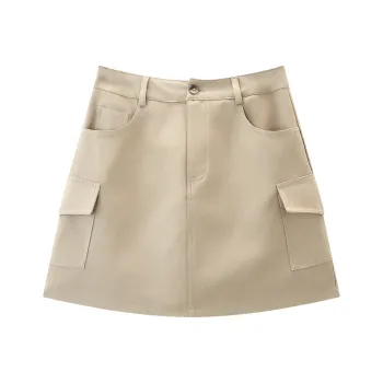 KUHNMARVIN Cargo Short Skirts Women's Khaki
