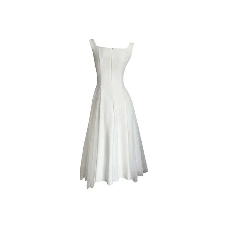 HUINIAN Slip Dresses Women's Snow Mountain White-1