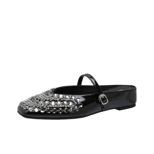 Than Than Me Rubber Sole Slip Resistant Closed Toe Slippers Women's