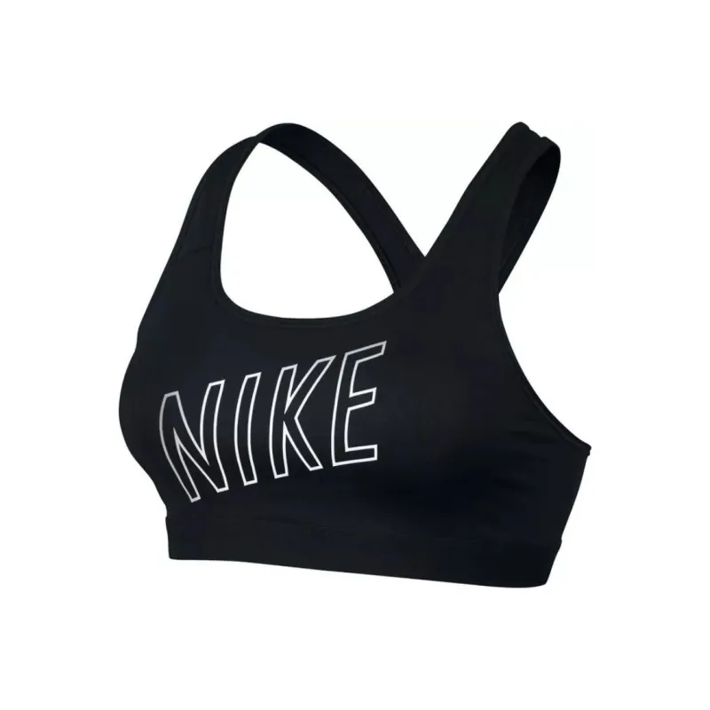 Nike Women's Pro Classic Padded Logo Sports Bra Black-0