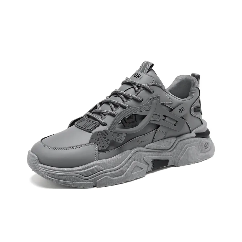 COPICVEN Anti Slip Wear Resistant Low Top Chunky Sneakers Men's-4