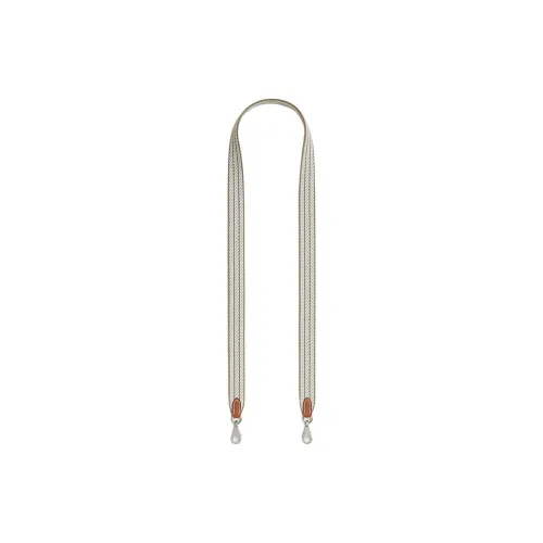 HERMES Cordage Canvas With Swift Calfskin Bag Strap Women's Marfa Beige & Light Gray & Gold