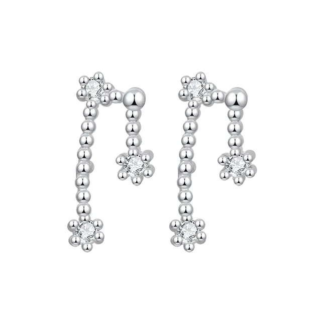 JAY S999 Fine Silver Stud Earrings Unisex-6