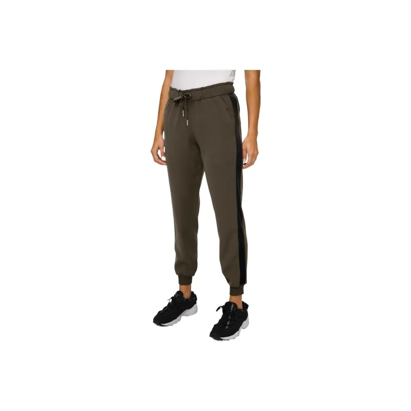 Lululemon On The Fly Velvet Trim Athletic Trousers Women's Dark Olive Green-0