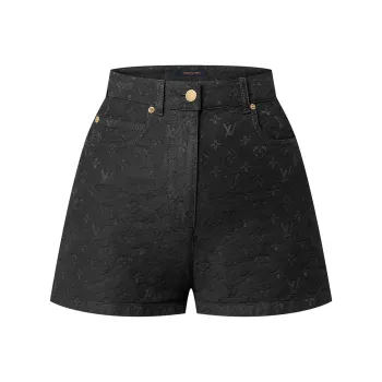 LOUIS VUITTON Monogram Jacquard Denim Shorts