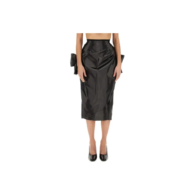 Maison Margiela High Waist Asymmetric Midi Skirt-0