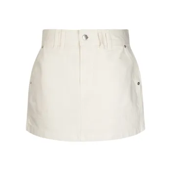 CALVIN KLEIN SS25 Denim Short Skirts Women's White