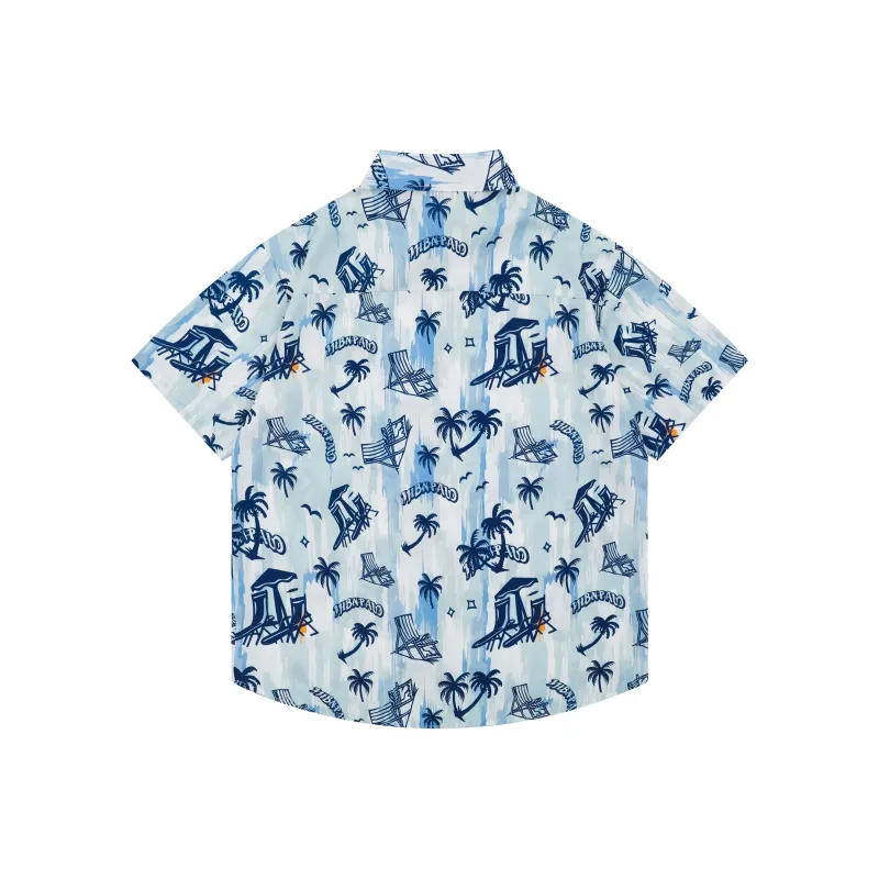 PEIMENG Shirts Unisex Blue With White Lettering-1