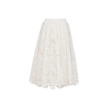 DIOR Casual Long Skirt Women's Ecru