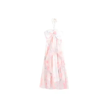 DOKZB Slip Dresses Women's Pink Floral
