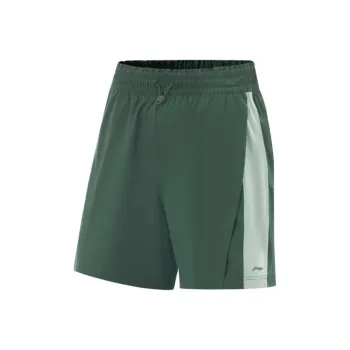 LiNing Fitness Series Sports Shorts Women's Mountain View Green/Yellowish Green