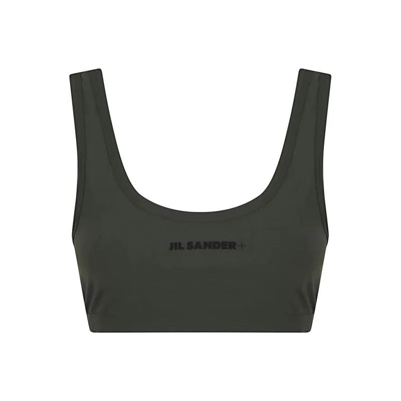 JIL SANDER + Logo Printed Sports Bra-0
