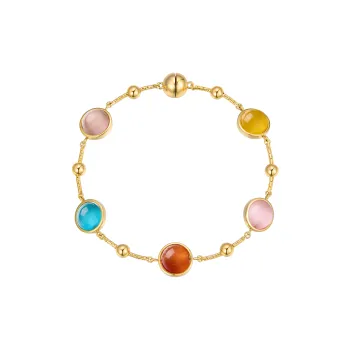 ZEGL Glass Cat Eye Bracelets Women's