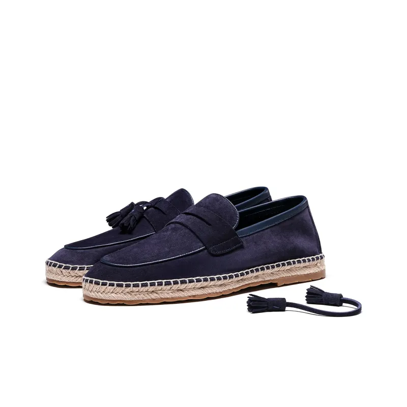 TRUFFAUT Light And Soft Jute Sole Fringe Espadrilles Casual Shoes Men's-29