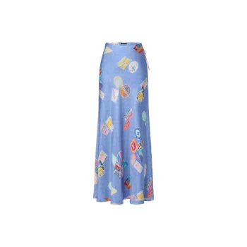 LOUIS VUITTON Mahina Patch Flared Maxi Skirt