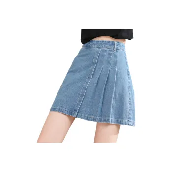 JEANSWEST Denim Short Skirts Women's Blue