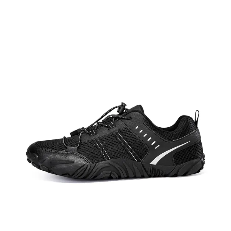 TELENT Abrasion Resistant Coverage Impact Resistant Low Top Hiking Shoes Men's Black-0