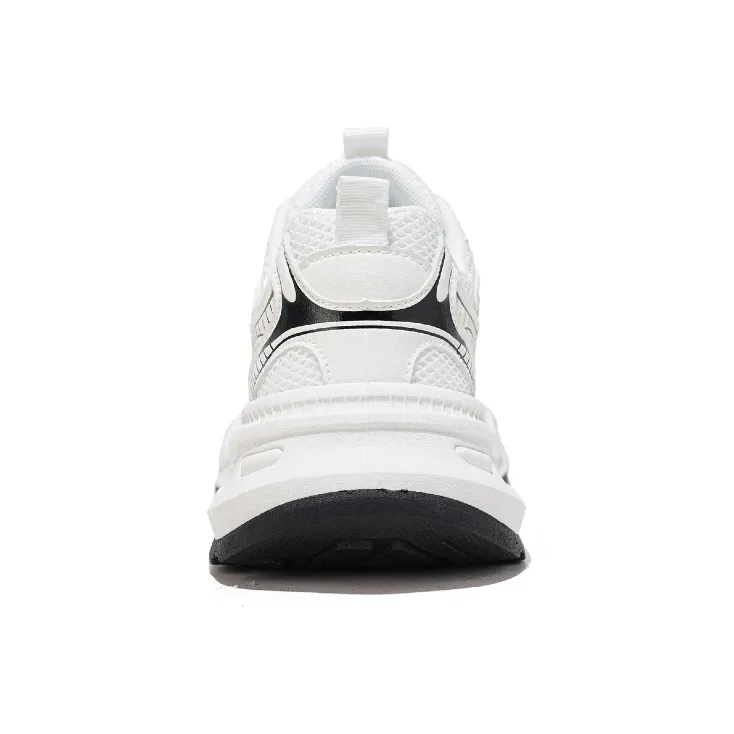 RENBEN Balance Lightweight Height Increasing Low Top Chunky Sneakers Women's White-4