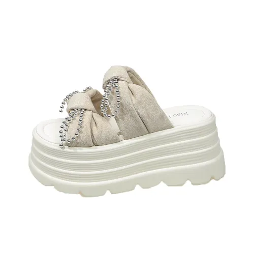 AJPAP Rubber Sole Cut Out Fringe Woven Slip Resistant Odor Resistant Abrasion Resistant Slide Slippers Women's