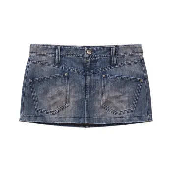 Miss Sixty Denim Short Skirts Women's Dark Blue