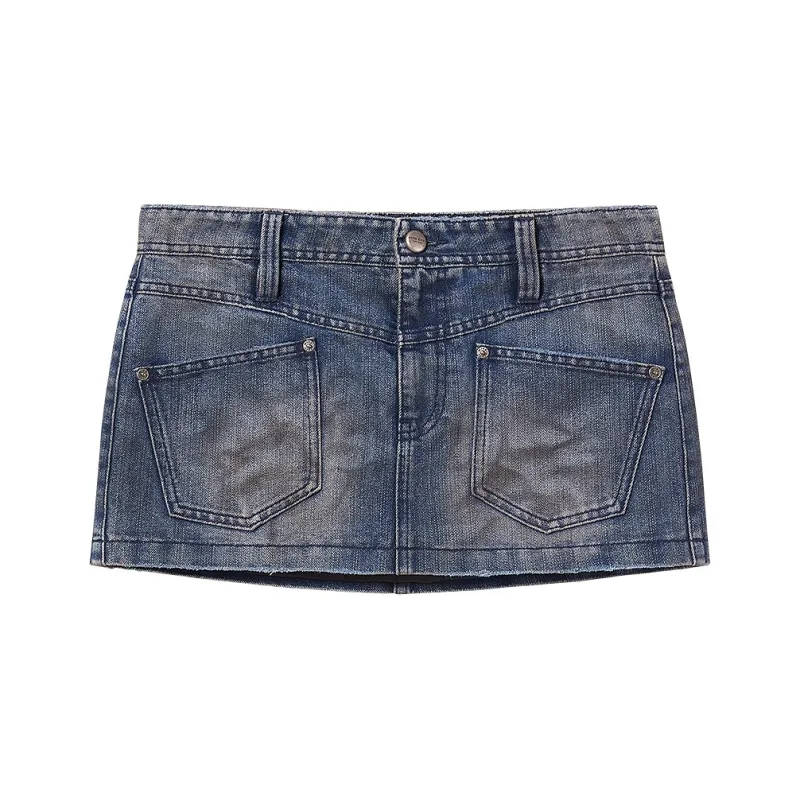 Miss Sixty Denim Short Skirts Women's Dark Blue-0