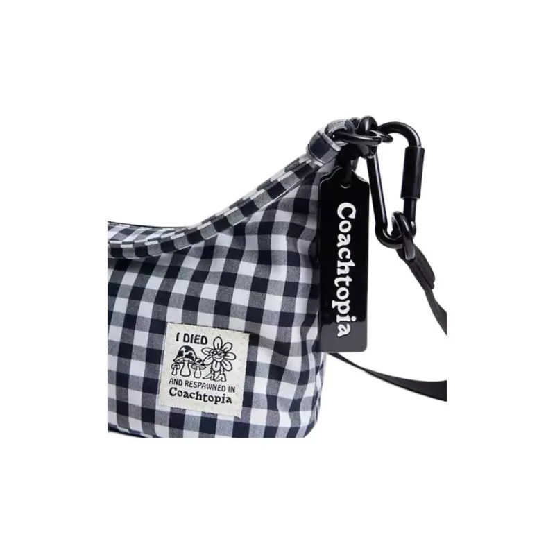 Coachtopia Loop Recycled PET Plastic Shoulder Bag, Crossbody Bag, Handbag Large Size Unisex Black & White-4