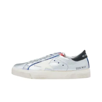 Golden Goose Hamillu Low Top Skateboard Shoes Women's Silver Blue