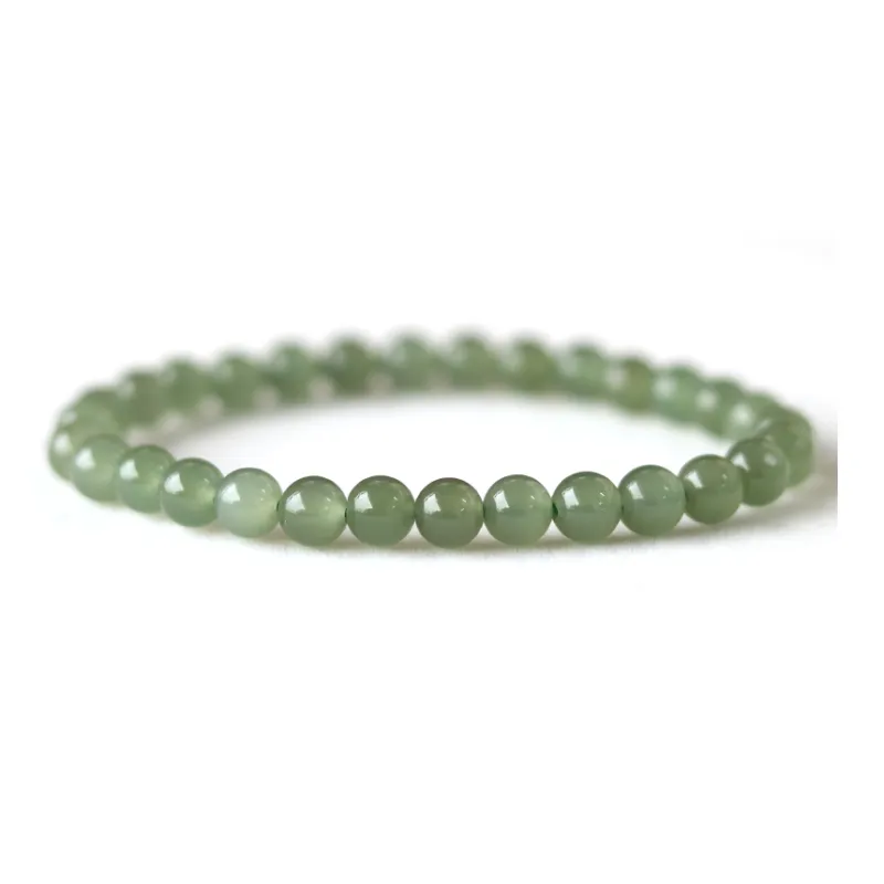 ORTAFFA Hetian Jade Bracelets Pale Greenish White Jade Unisex-4