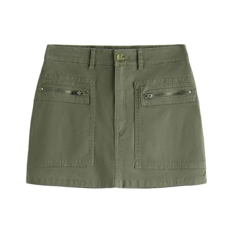 Abercrombie＆Fitch Cargo Short Skirts Women's Army Green-0