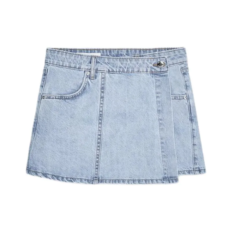 ZARA Denim Shorts Women's Light Blue-0