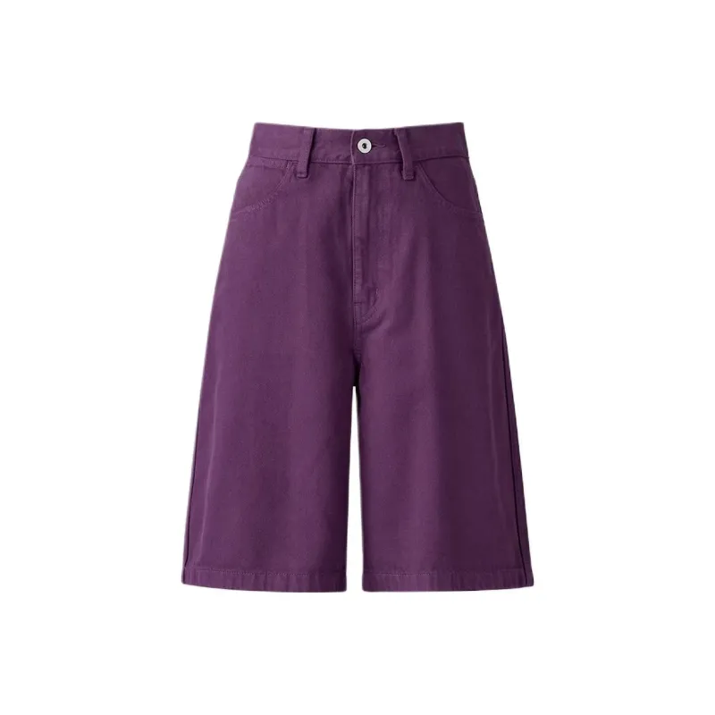 UNIQLO U Collection SS25 Denim Shorts Women's Purple-0