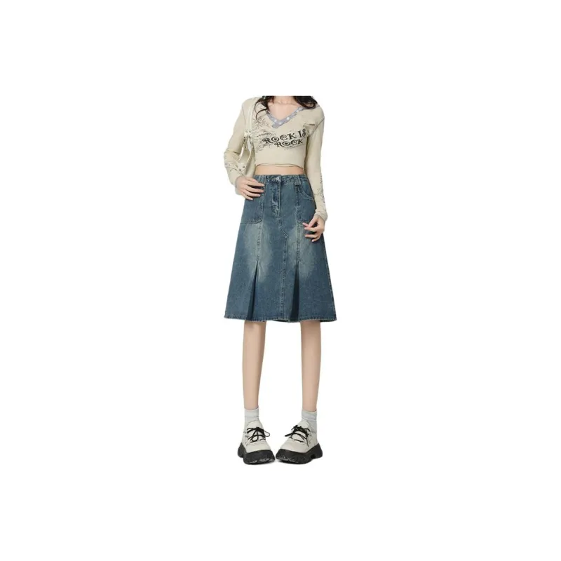 FOREVER 21 Denim Short Skirts Unisex Vintage Blue-0