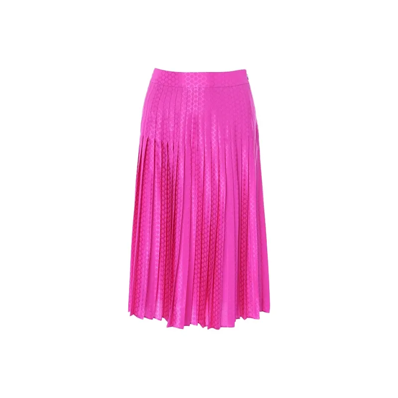 BESIONIA SS25 Casual Long Skirt Women's Rose Red-0