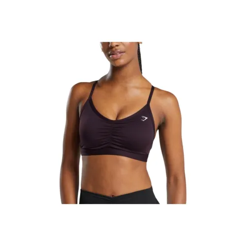 GYMSHARK Ruched Sports Underwear Women's Plum Brown