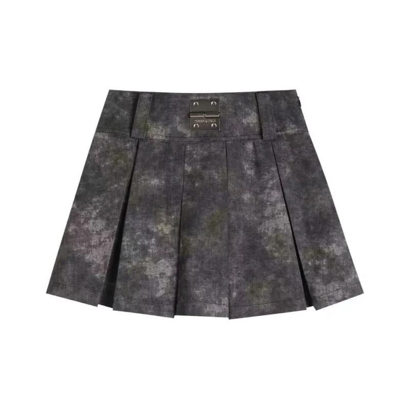 YJ1NGZYZJ Denim Short Skirts Women's Gray-0