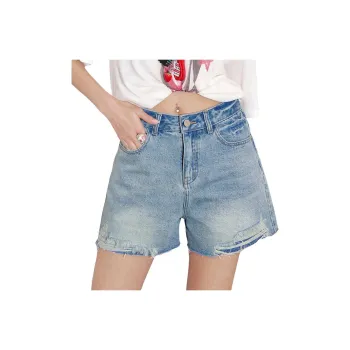 ELF SACK Denim Shorts Women's Denim Blue