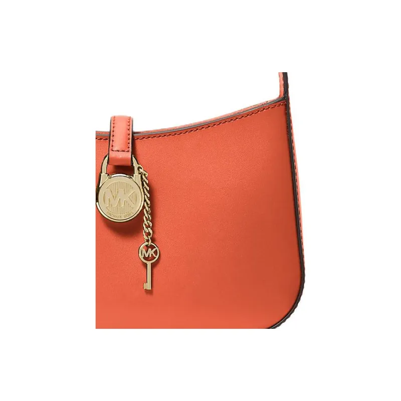 MICHAEL KORS Lyra Leather Handbag Small Size Women's Red Clay-2